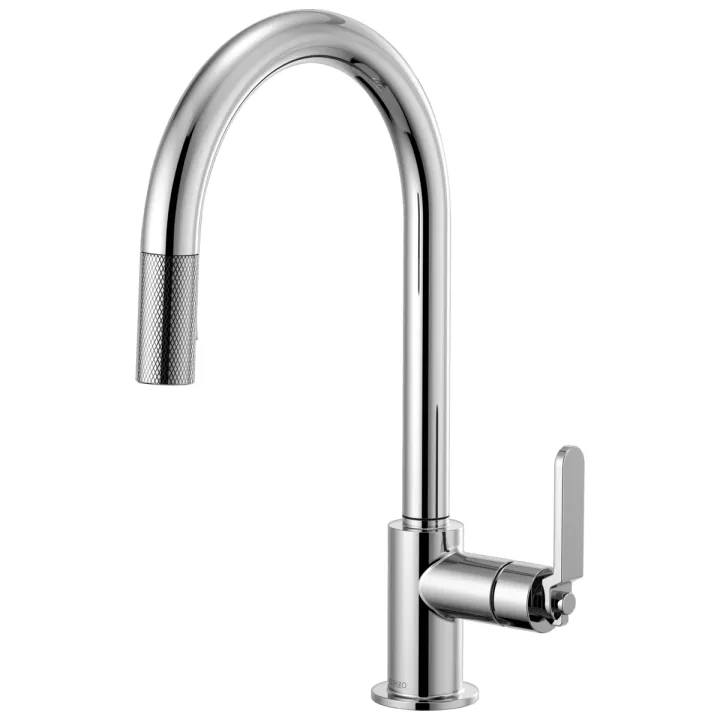 Brizo Litze Pull-Down Faucet with Arc Spout and Industrial Handle