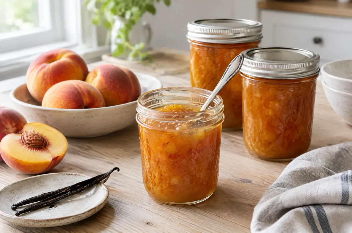 Illustration of Canning Basics: Vanilla Peach Jam