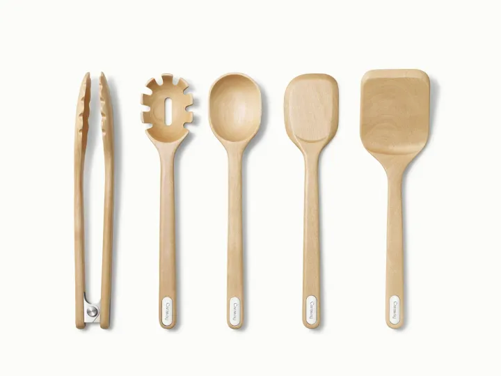 Caraway Utensil Set (5-Piece FSC-Certified Birch Wood Set)