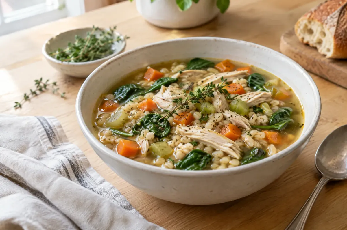Illustration of Chicken Barley Soup