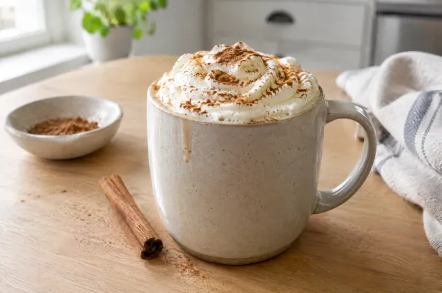 Illustration of Cinnamon Roll Latte