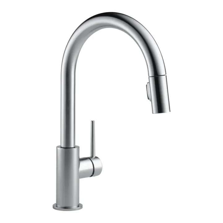 Delta Trinsic Single Handle Pull-Down Kitchen Faucet in Arctic Stainless