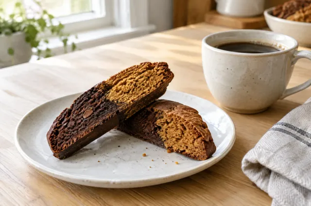 Illustration of Gingerbread Mocha Biscotti