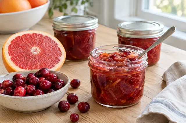 Illustration of Grapefruit Cranberry Marmalade