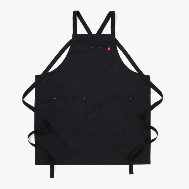 Hedley & Bennett Crossback Apron - Caviar Black