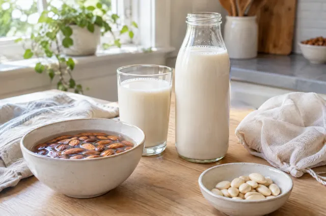Illustration of Homemade Almond Milk