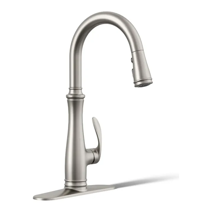 KOHLER Bellera Pull-down kitchen sink faucet with three-function sprayhead