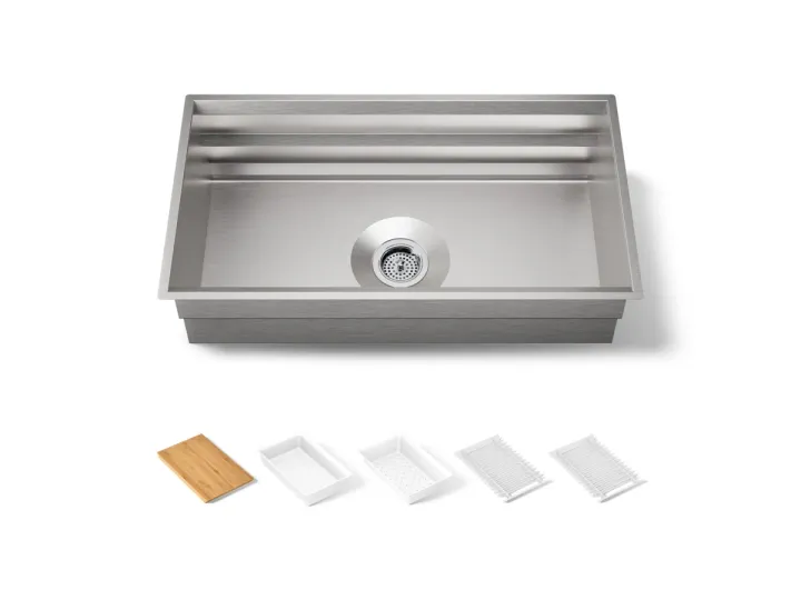 KOHLER Prolific 33" undermount single-bowl workstation kitchen sink