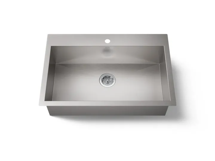KOHLER Vault 33" top-/undermount single-bowl kitchen sink