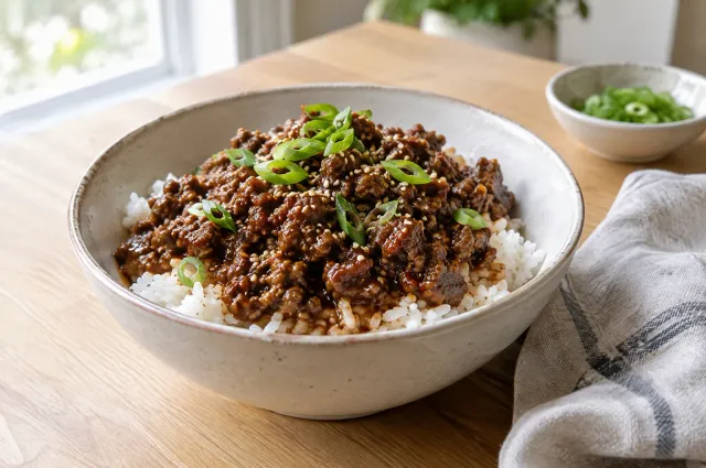 Illustration of Korean Beef Bowl