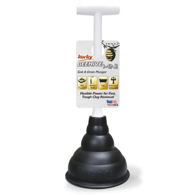 Korky BEEHIVE Mini Sink & Drain Plunger