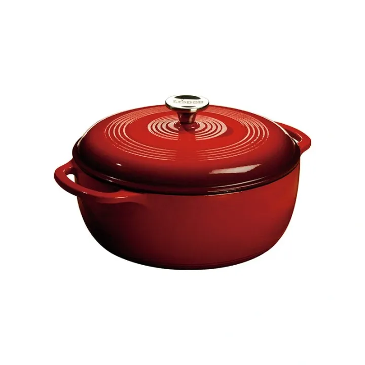 Lodge Essential Enamel Dutch Oven 6 qt, Red
