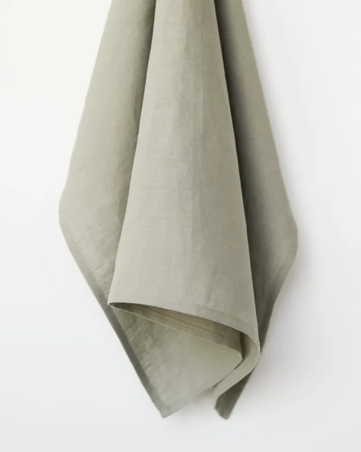 MagicLinen Linen tea towel in Calm Sage
