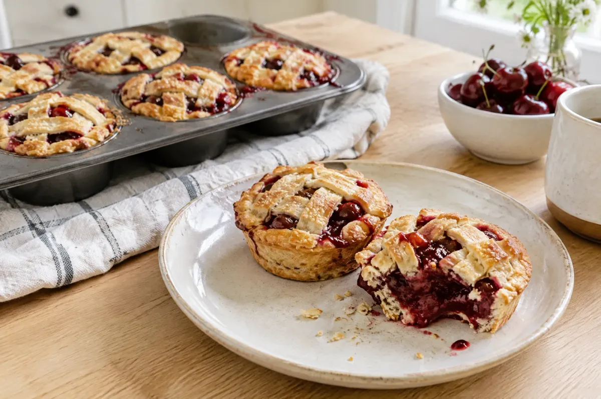 Illustration of Mini Cherry Pies