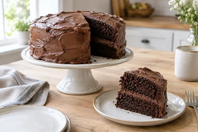Illustration of Moist Chocolate Cake