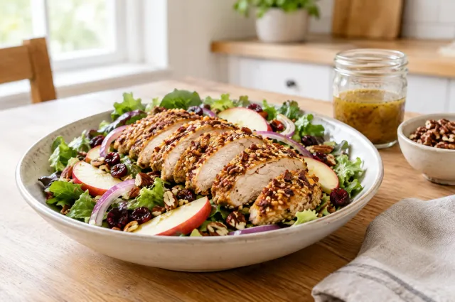 Illustration of Pecan Crusted Chicken Salad
