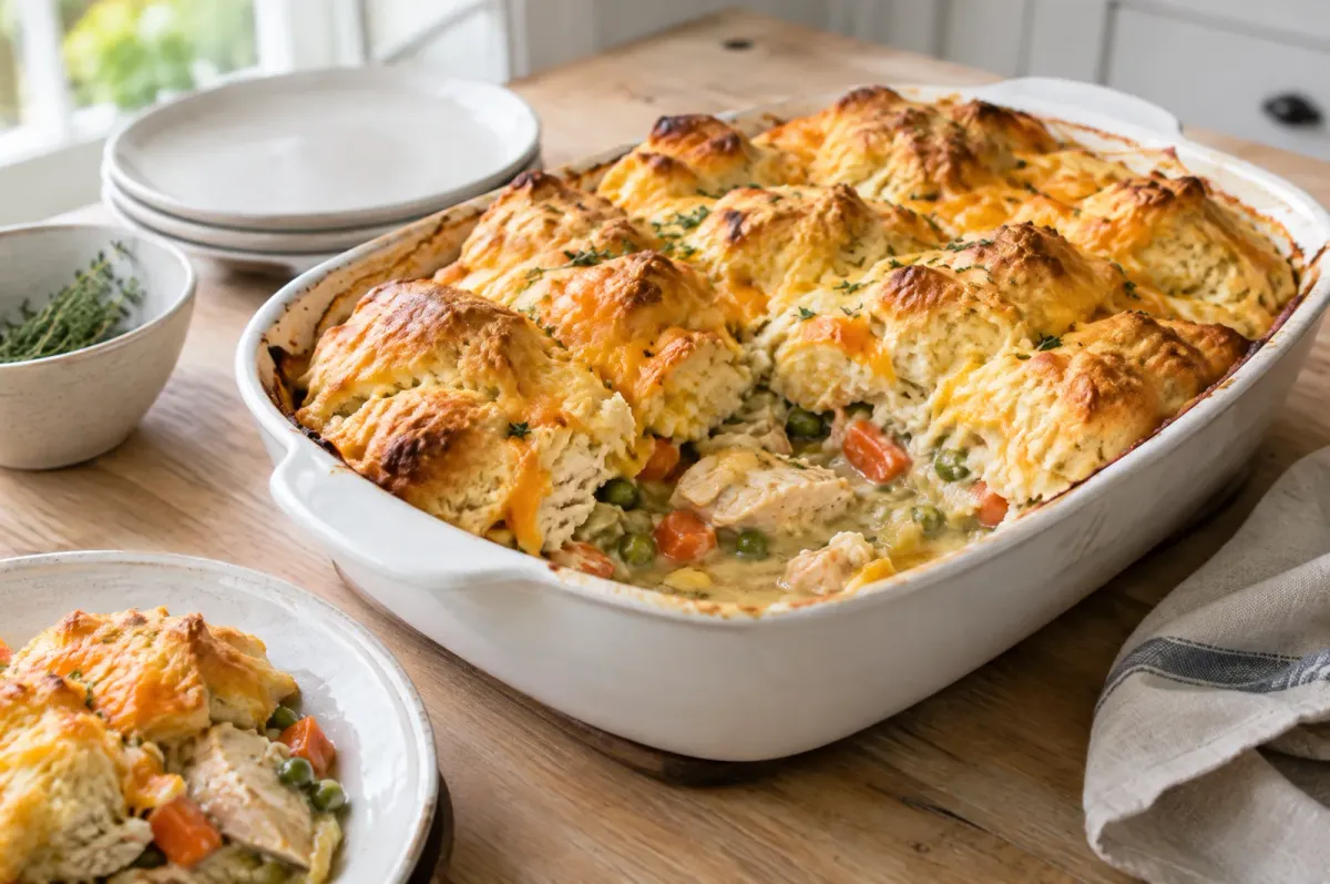 Illustration of Quick Cheesy Chicken Pot Pie