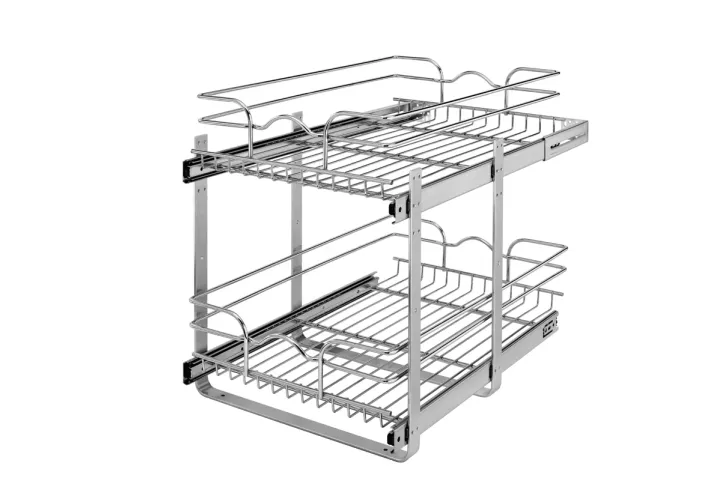 Rev-A-Shelf Two-Tier Bottom Mount Pullout Steel Wire Organizer (5WB Series)