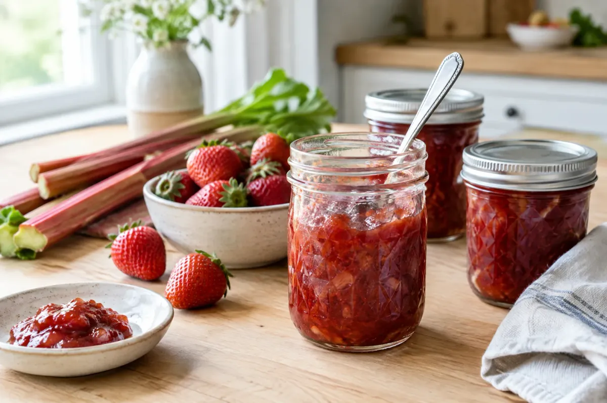 Illustration of Rhubarb Strawberry Jam