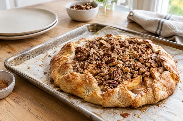 Illustration of Rustic Apple Crumble Tart