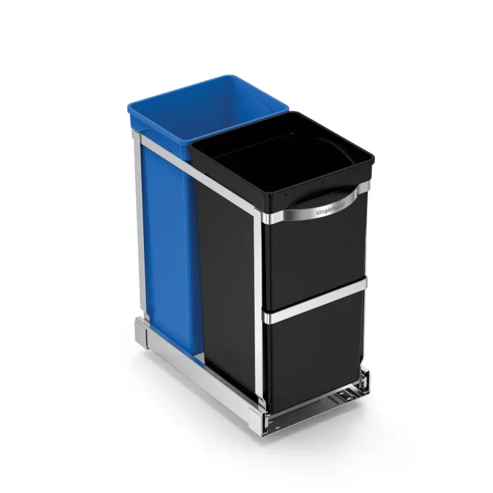 simplehuman 35L Dual Compartment Under Counter Pull-Out Can