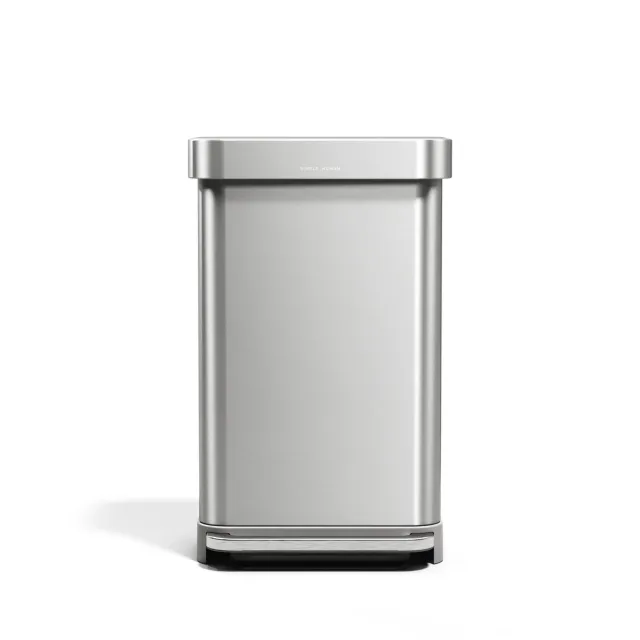 simplehuman 45L Rectangular Step Can with Liner Pocket