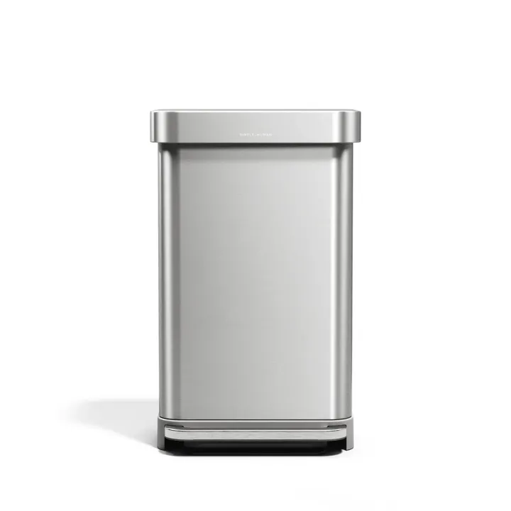 simplehuman 45L Rectangular Step Can with Liner Pocket