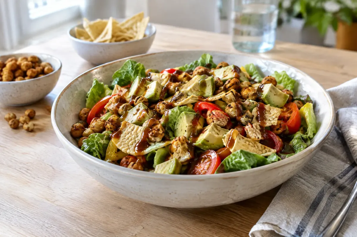 Illustration of Southwestern Chickpea Salad with BBQ Dressing