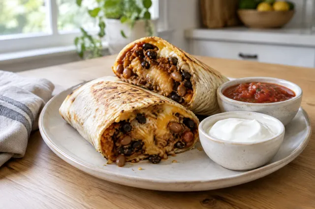 Illustration of Spicy Bean Burritos