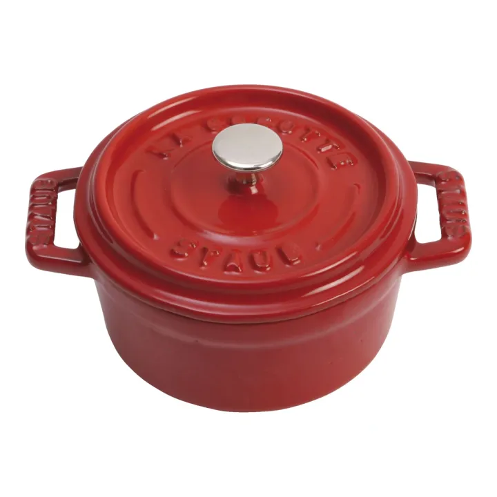 STAUB Cast Iron Round Cocotte 4 qt, Cherry
