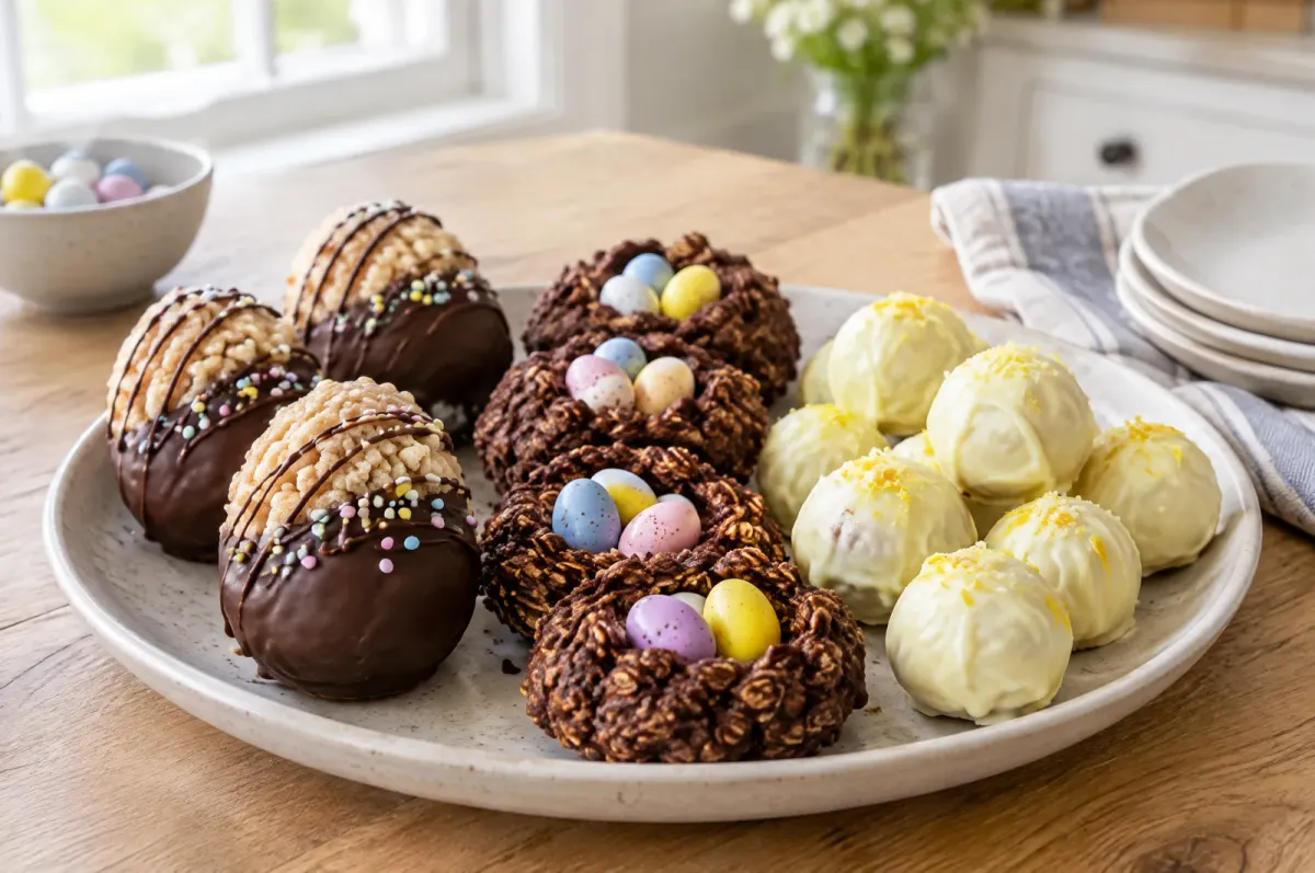 Illustration of Three No-Bake Easter Treats