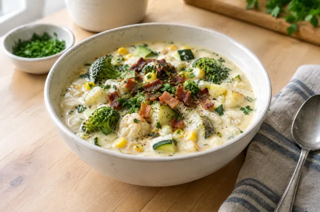 Illustration of Vegetable Chowder