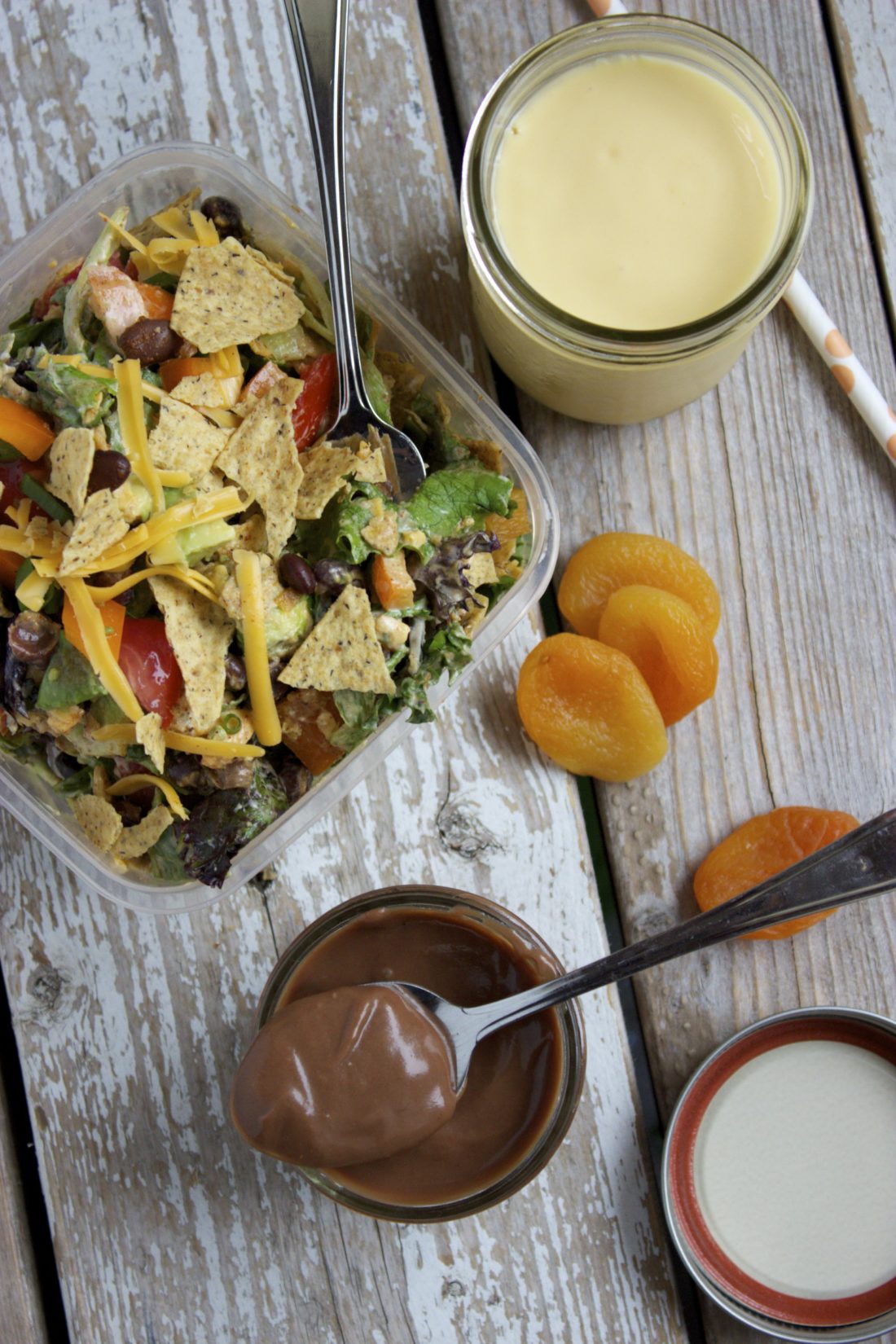 Lunch Box: Taco Salad w/ Sunshine Smoothies & Healthier Pudding Cups