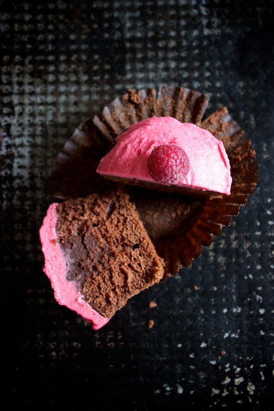 Raspberry Truffle Cupcakes