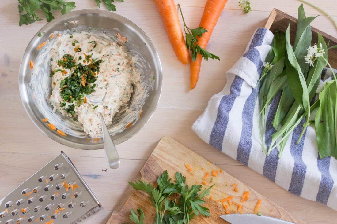 Wild Garlic, Carrot and Parsley Cheese Spread